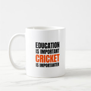 Caneca De Café Educação é importante Cricket é importante