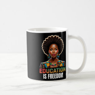 Caneca De Café Educação é Liberdade História Negra Mês Professor