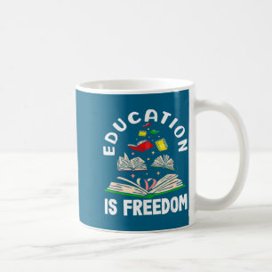 Caneca De Café Educação é liberdade mês da história negra