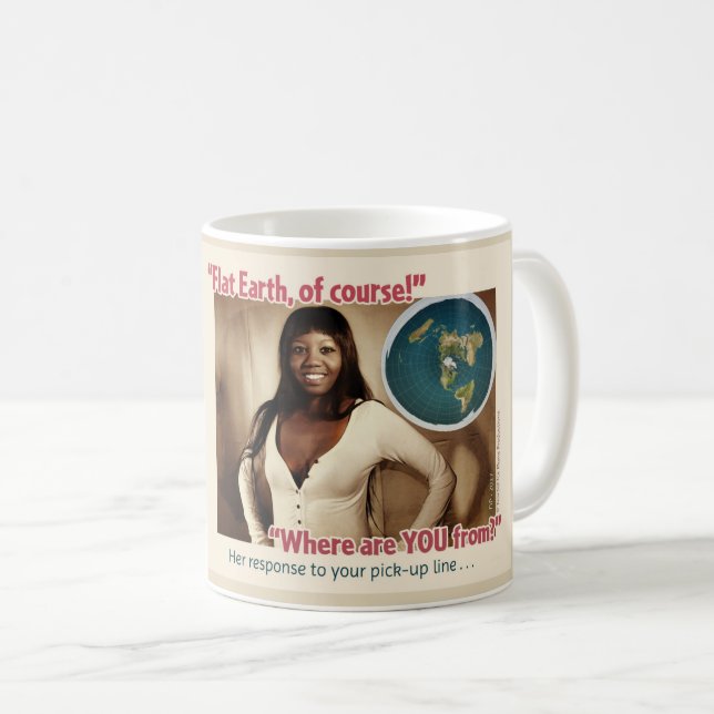 Caneca de café educacional #3 da terra lisa (Frente Esquerda)