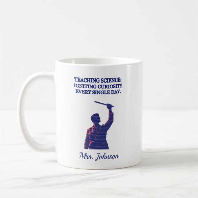 Caneca De Café Educador de Professores de Ciências que Despertam  (Esquerda)