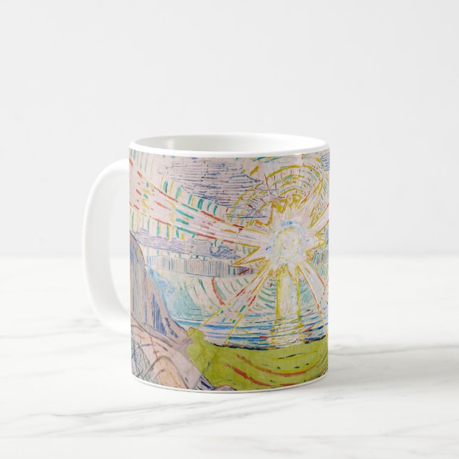 Caneca De Café Edvard Munch - O Sol 1910 (Frente Esquerda)