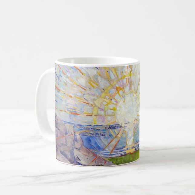 Caneca De Café Edvard Munch - O Sol 1911 (Frente Esquerda)