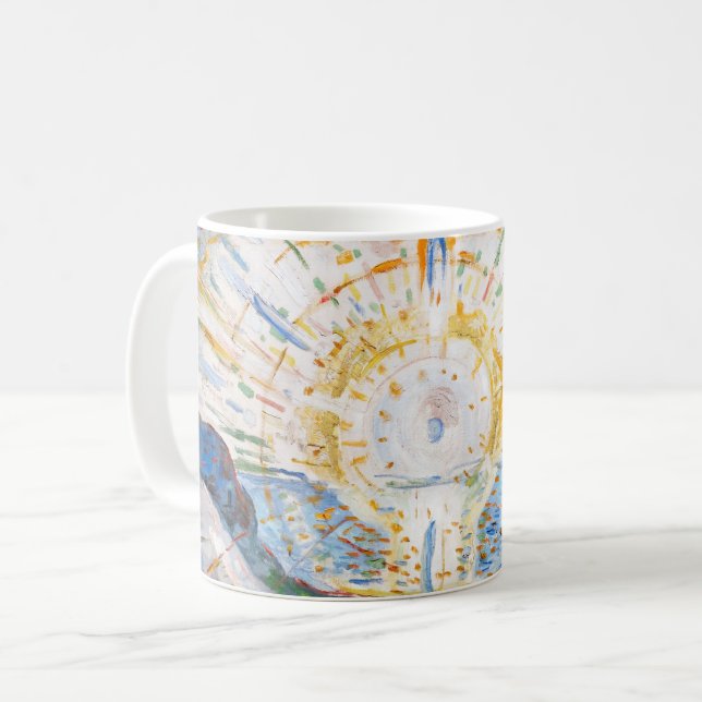Caneca De Café Edvard Munch - O Sol 1912 (Frente Esquerda)