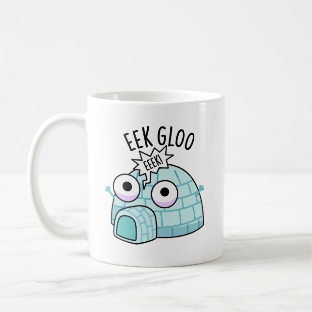 Caneca De Café Eek-Gloo Funny Igloo Pun (Esquerda)