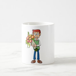 Caneca De Café Een bloemetje voor een verjaardag, feestje, ….