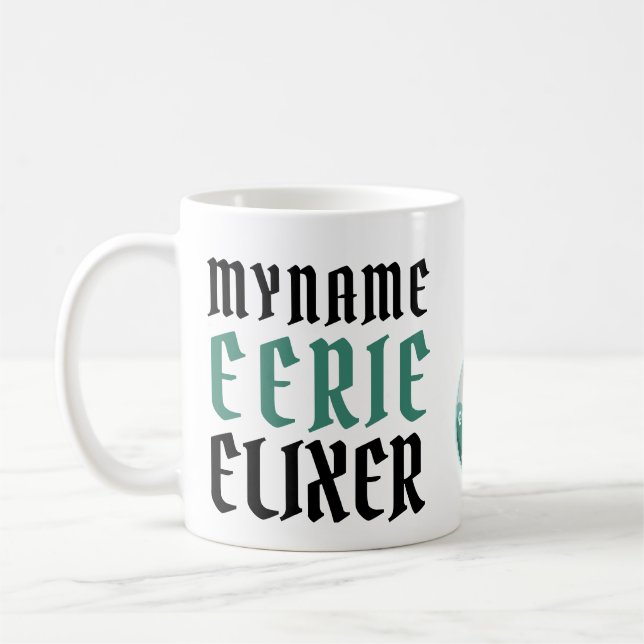 Caneca De Café Eerie Elixer Dia de as Bruxas engraçado (Esquerda)