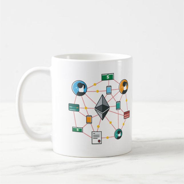 Caneca De Café Eethum Mug ETH _ Criptomoeda (Esquerda)