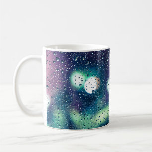 Caneca De Café Efeito Da Janela Da Chuva Da Vintagem Diminui