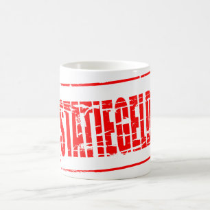 Caneca De Café Efeito de carimbo de borracha vermelha statiegeld