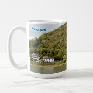 Caneca De Café Efeito de pintura da ponte do rio Reno em Remagen