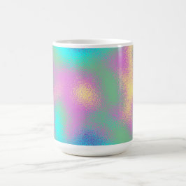 Caneca De Café Efeito Metálico do Unicorn Rainbow