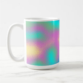 Caneca De Café Efeito Metálico do Unicorn Rainbow