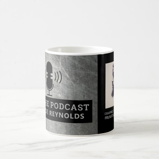 Caneca De Café Efeito Metálico Escravado, Podcaster, Podcast Adve (Centro)