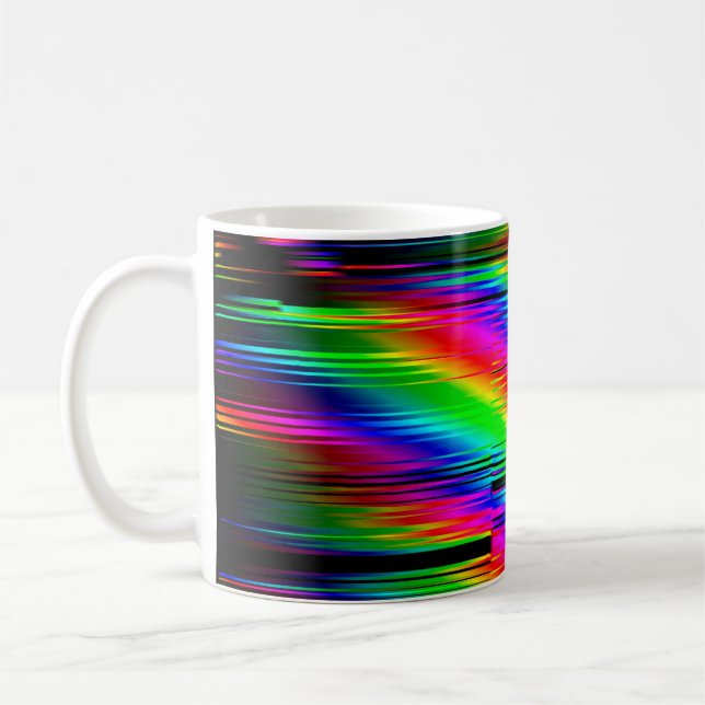 Caneca De Café Efeitos digitais. Fundo de abstrato multicores. C (Esquerda)