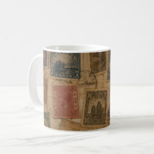 Caneca De Café Efemérides Filatélicas de Selos Postais Antigos