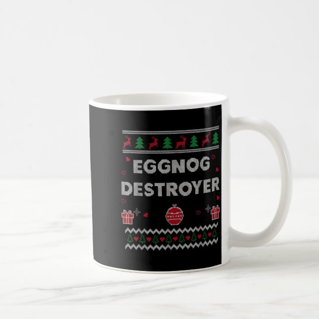 Caneca De Café Eggnog Lover Funny Ugly Christmas Style Xmas Gift  (Direita)