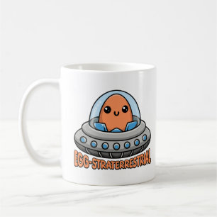 Caneca De Café Eggstraterreal! Canhão de OvNI de Alienígena