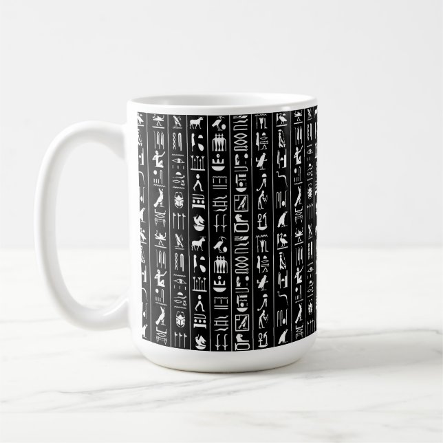 Caneca De Café Egípcios Hieroglifos Coffee Mug (Esquerda)