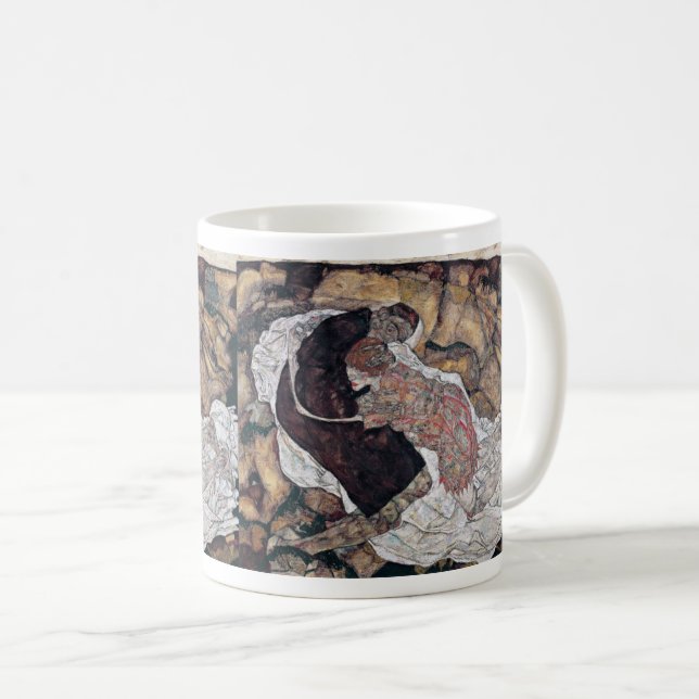 Caneca De Café Egon Schiele , “ Death and the Maiden ” (Frente Esquerda)