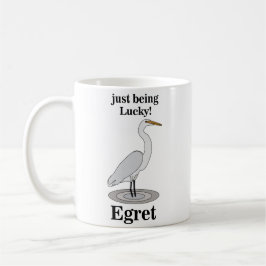 Caneca De Café Egret Lucky Bird