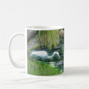 Caneca De Café Egret no Pond