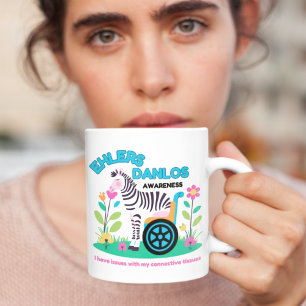 Caneca De Café Ehlers Danlos Consciência Zebra Mug