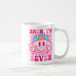Caneca De Café Ei, Eu Tenho Sete 7 Aniversário de 7 Anos Meninas