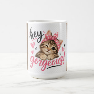 Caneca De Café Ei Lindíssimo Design de Gato Fofo