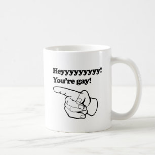Caneca De Café Ei, você é gay esquerdo