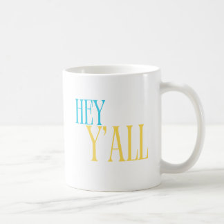 Caneca De Café Ei, vocês todos, Mug do Sul em azul e amarelo