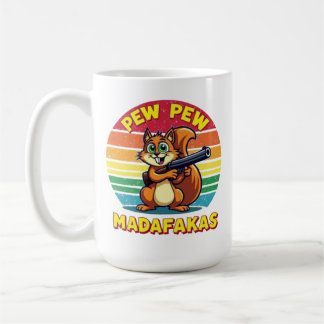 Caneca De Café Eichhörnchen im Action-Modus: PEW PEW!