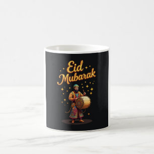 Caneca De Café Eid Mubarak Drummer Celebração de Arte