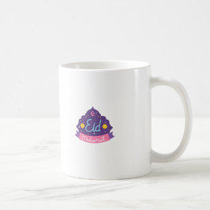 Caneca De Café Eid Mubarak Roxo e Rosa