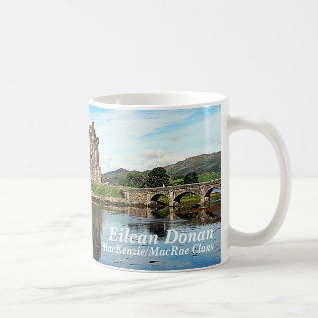 Caneca De Café Eilean Donan - Clãs MacKenzie/MacRae (Direita)