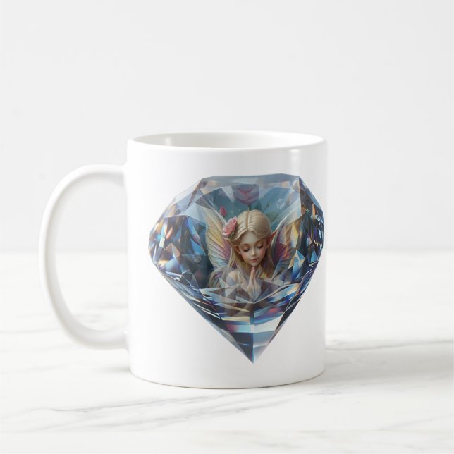 Caneca De Café Ein blauer Brillant Diamant mit hübscher Elfin (Esquerda)