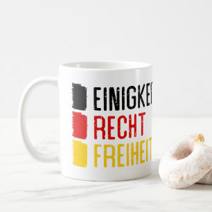 Caneca De Café Einigkeit Recht Freiheit, Motto Da Alemanha