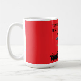 Caneca De Café Einstein's graduation motto bright red