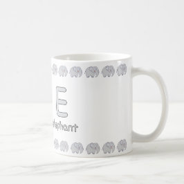 Caneca De Café EisforElephant–FunAlphabetCupDesign