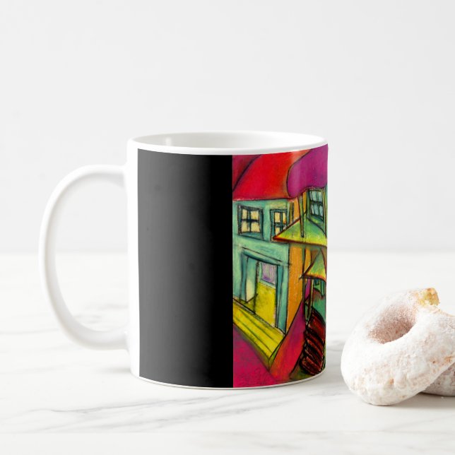 Caneca De Café ejgoldguru - Pastel - Edgecliffe Manor (Com Donut)