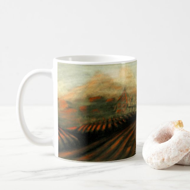 Caneca De Café ejgoldguru - Pastel - Fazenda de Potter (Com Donut)