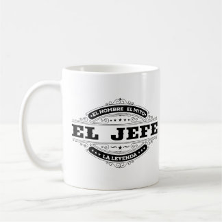 Caneca De Café El Jefe El Hombre El Mito La Leyenda (Em Espanhol)