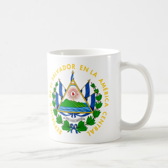 Caneca De Café El Salvador - emblema/bandeira/brasão/símbolo (Direita)
