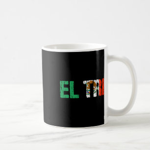 Caneca De Café El Tri México Fã de Futebol Camisa Flag Distressed