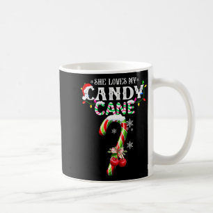 Caneca De Café Ela Ama Meu Bastão de Doce Eu Gosto do Natal de Ho