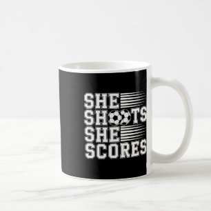 Caneca De Café Ela Arremessa Ela Marca Cotações de Futebol para M
