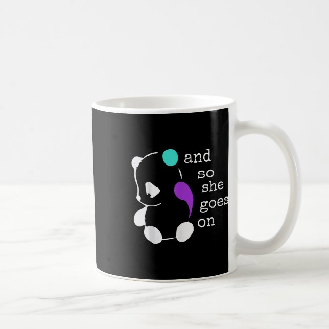 Caneca De Café Ela Continua - Semicolon Gift Suicida Prevention (Direita)