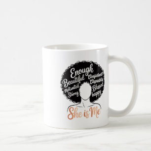 Caneca De Café Ela É Eu Empoderamento das Mulheres Negras Afro-Am