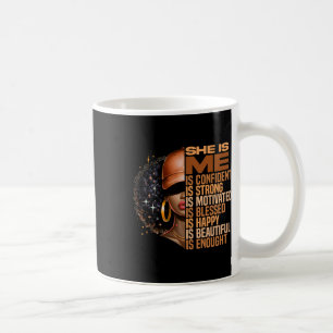 Caneca De Café Ela É Eu Forte Educada Abençoada História Negra Mu
