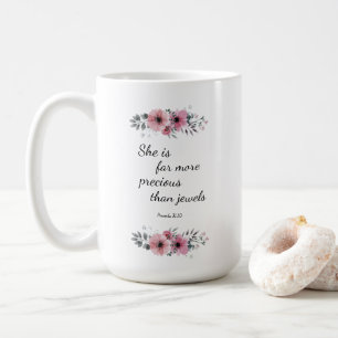 Caneca De Café Ela é muito mais Precioso que joias